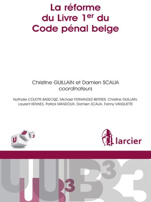cover image of La réforme du Livre 1er du Code pénal belge
